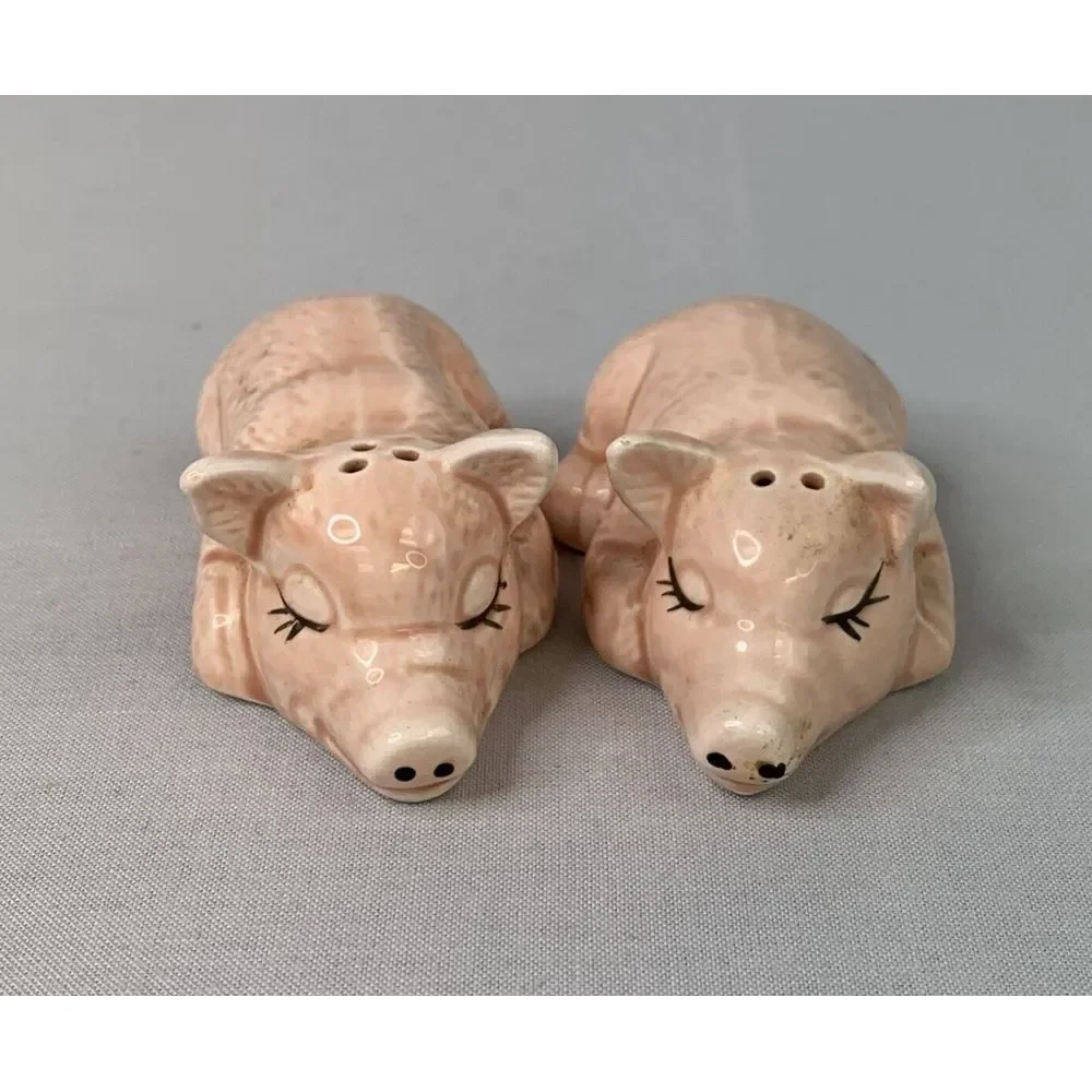 Pig Salt & Pepper Shakers Kitchen Utensils Collectibles Farm‎ Animals